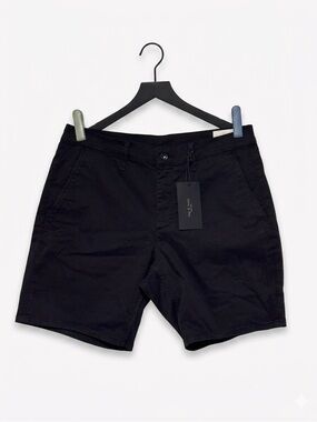 rag & bone New York Standard Chino Shorts Jet Black 34 NWT